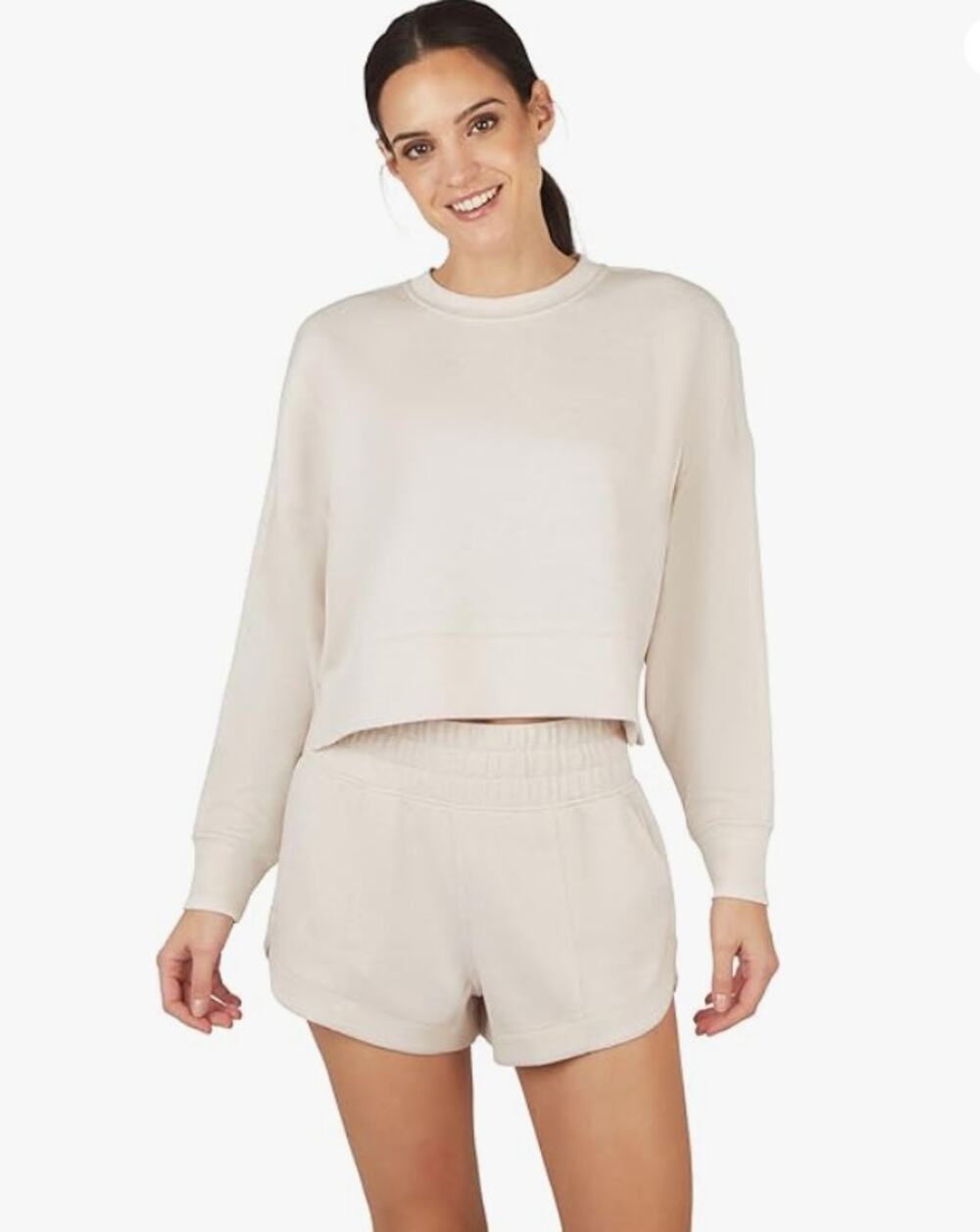 NWT Yogalicious Zuri Crop Crew Pullover Sweatshirt Size Small